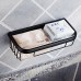 Renovatsh  American Square Tissue Paper Basket Continental Paper Towel Rack Hand Tray Golden Roll Of Paper Towel Rack Basket Bathroom Toilet Paper  Only The Hole  Extended Black) Durable Modern Minim - B079WRHW9K